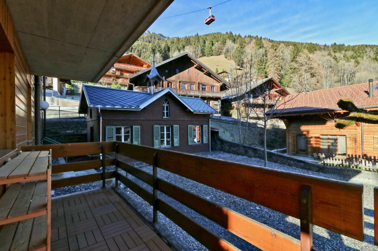 Bel Appartement Au Centre De Champery Avec Vue Exterior photo