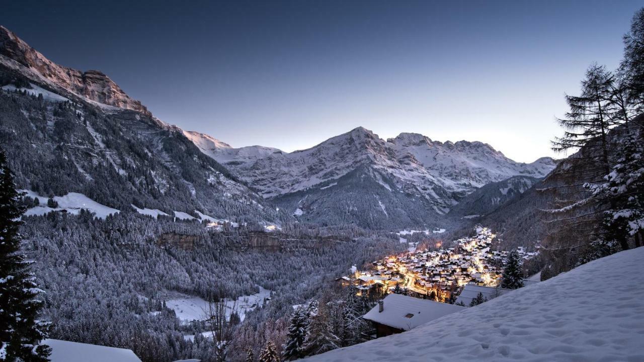 Bel Appartement Au Centre De Champery Avec Vue Exterior photo